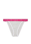 Calvin Klein Logo Brand High Waist Brief, Grey