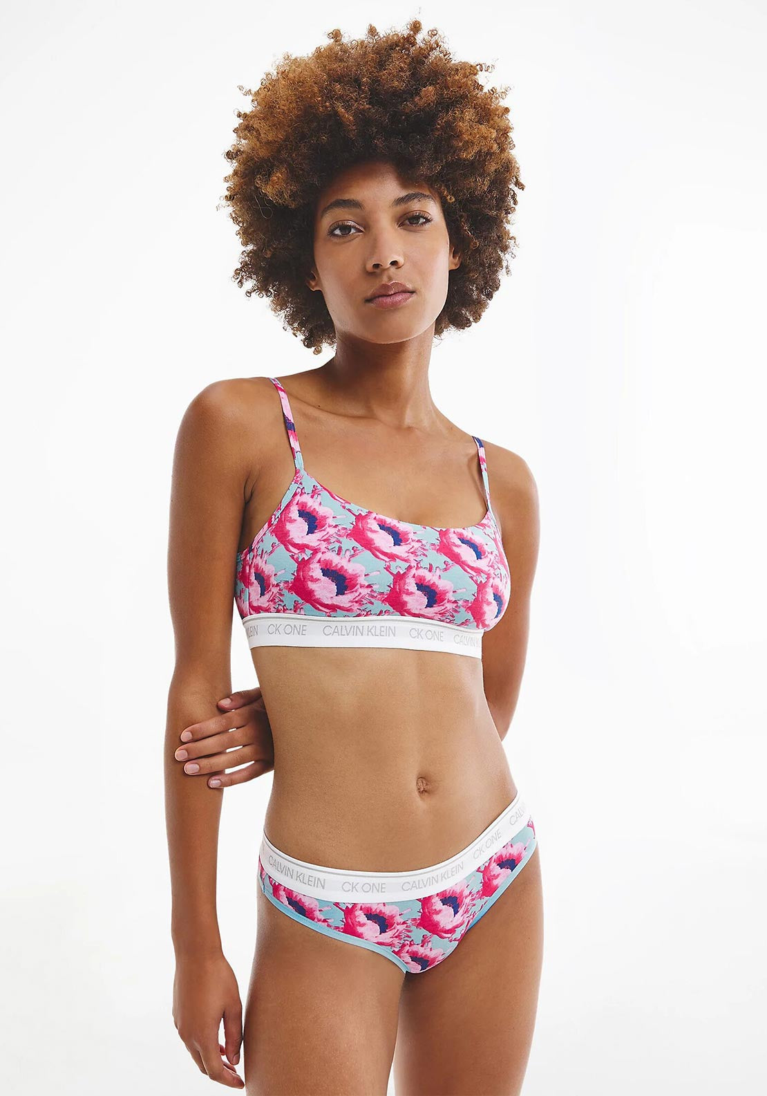 Calvin Klein Adjustable Straps Bralette, Pink Multi