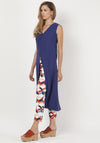 Camelot Split Front Tunic Dress, Dark Blue