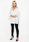 Camelot Artistic Abstract Design Blouse, White