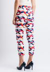 Camelot Geometric Print Slim Trousers, Multi-Coloured