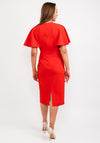 Camelot Bell Sleeve Midi Dress, Red