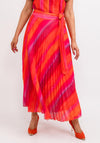 Camelot Ombre Pleated Maxi Skirt, Pink Multi