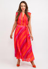 Camelot Ombre Pleated Maxi Skirt, Pink Multi