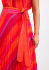 Camelot Ombre Pleated Maxi Skirt, Pink Multi