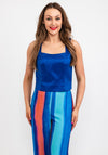 Camelot Shimmer Crop Top, Royal Blue