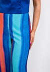 Camelot Ombre Straight Leg Trousers, Blue Multi