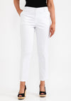 Camelot Tailored Slim Leg Trousers, White
