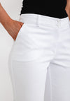 Camelot Tailored Slim Leg Trousers, White