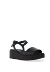 Camper Misia Nubuck Leather Platform Sandals, Black