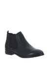 Caprice Leather Metallic Leopard Chelsea Boots, Black
