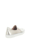 Caprice Leather Reptile Metallic Slip on Trainers, Gold