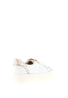 Caprice Leather Metallic Trim Trainers, White