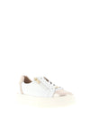 Caprice Leather Metallic Trim Trainers, White