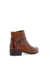 Caprice Leather Dual Buckle Ankle Boots, Tan