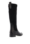 Caprice Leather Stretch Panel Long Rider Boots, Black