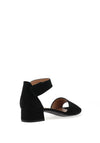 Caprice Suede Block Heel Sandals, Black