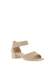 Caprice Suede Block Heel Sandals, Beige
