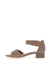 Caprice Suede Block Heel Sandals, Taupe