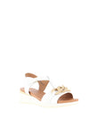 Caprice T Bar Chain Sandals, Off White