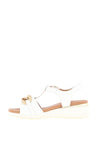 Caprice T Bar Chain Sandals, Off White