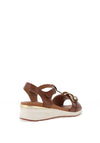 Caprice T Bar Chain Sandals, Cognac