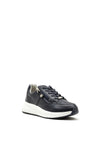 Caprice Leather Zip Trainers, Navy