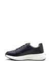 Caprice Leather Zip Trainers, Navy