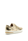 Caprice Metallic Lace Up Trainer, Gold