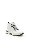 Caprice Metallic Quilted Leather Trainer Boot, White
