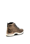 Caprice Metallic Quilted Leather Trainer Boot, Gold