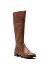 Caprice Leather Knee High Boot, Brown