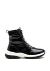 Caprice Patent Leather Water Resistant Boot, Black
