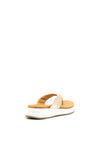 Caprice Leather Metallic Toe Thong Sandals, Gold