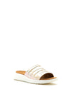 Caprice Climotion Leather Slip on Sandals, Iridescent Beige