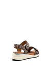Caprice Leather Dual Strap Chunky Sandal, Leopard