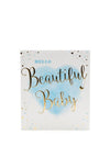 Hello Beautiful Baby Greeting Card, Blue