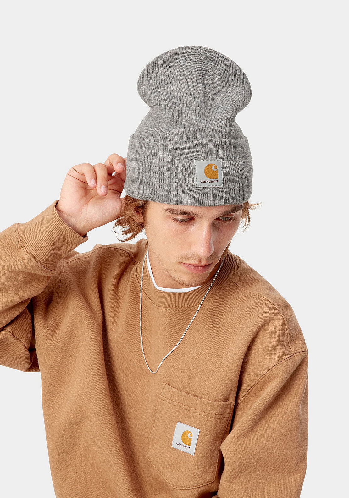 Carhartt WIP Acrylic Watch Beanie, Grey Heather
