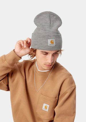Carhartt WIP Acrylic Watch Beanie, Grey Heather