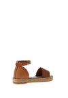Carmela Weave Leather Platform Sandals, Camel