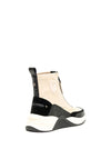 Carmela Leather Zip Front Boots, Cream