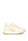 Carmela Leather Quilted Trainers, Cream