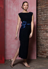 Caroline Kilkenny Monica Bow Trim Dress, Navy