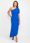 Caroline Kilkenny Vickie Drape Shoulder Maxi Dress, Blue
