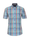 Casa Moda Short Sleeve Check Shirt, Blue Multi