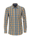 Casa Moda Long Sleeve Check Shirt, Yellow Multi