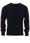 Casa Moda Pima Cotton V Neck Sweater, Dark Navy