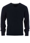 Casa Moda Pima Cotton V-Neck Sweater, Dark Navy