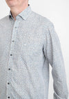 Casa Moda Long Sleeve Pineapple Print Shirt, Blue