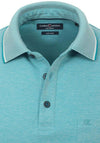 Casa Moda Sport Short Sleeve Polo Shirt, Green & White